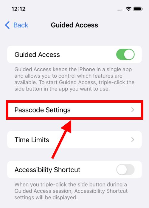Tap Passcode settings
